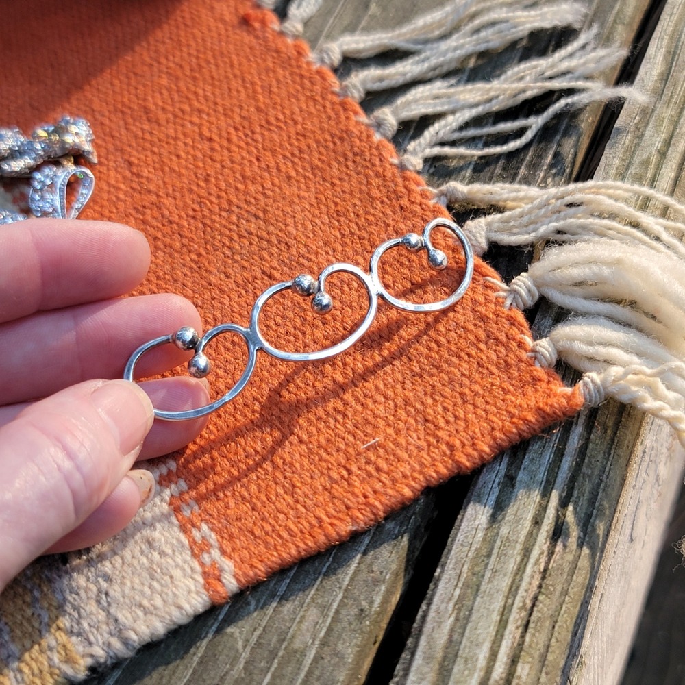 Unique Silver Tone Multi Finger Ring Statement Ri… - image 5